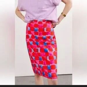 Colorful Geometric Pencil Skirt